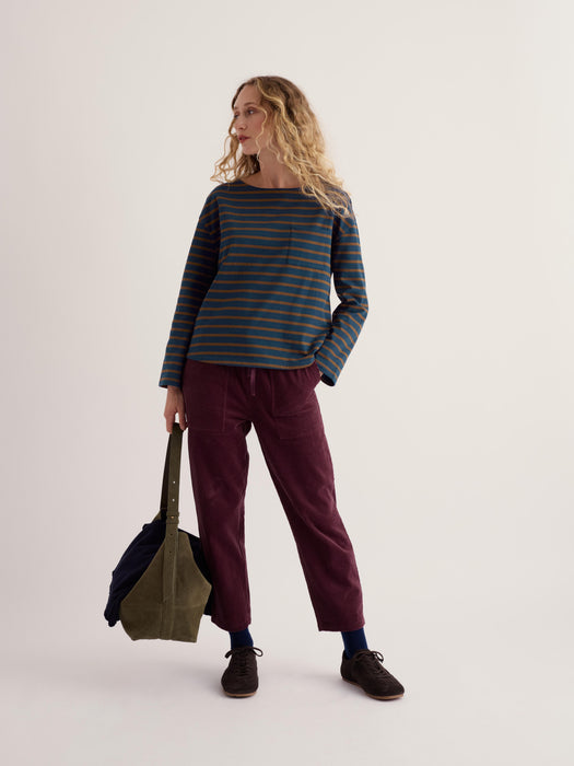 Seasalt Women's Beach Boat Top In Breton Porcini Maritime