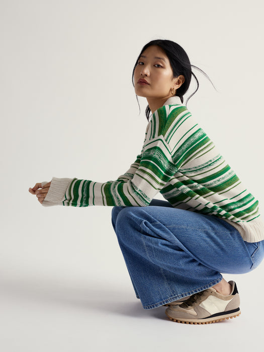 Seasalt Women's Bird Flight Jumper In Corula Chalk Bright Green