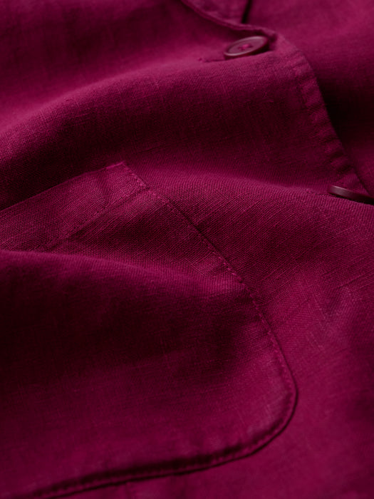Seasalt Women's Blinker Linen Blazer In Dark Freesia