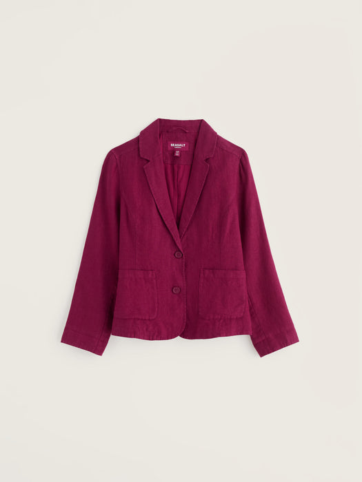 Seasalt Women's Blinker Linen Blazer In Dark Freesia