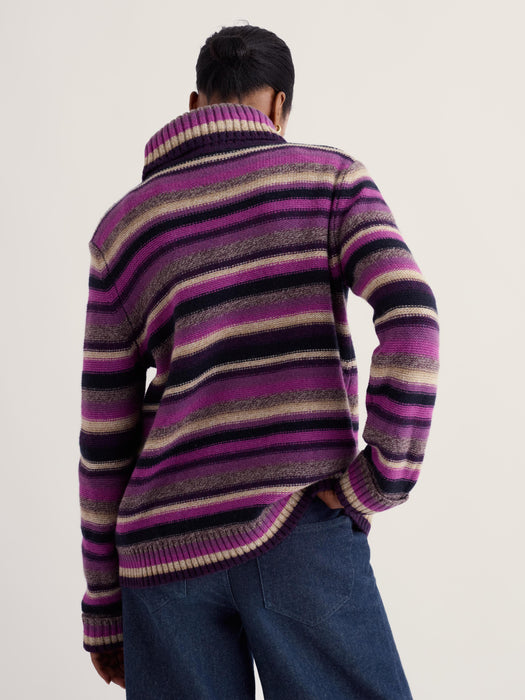Seasalt Women's Braque Jumper In Concertina Purple Coral Mix