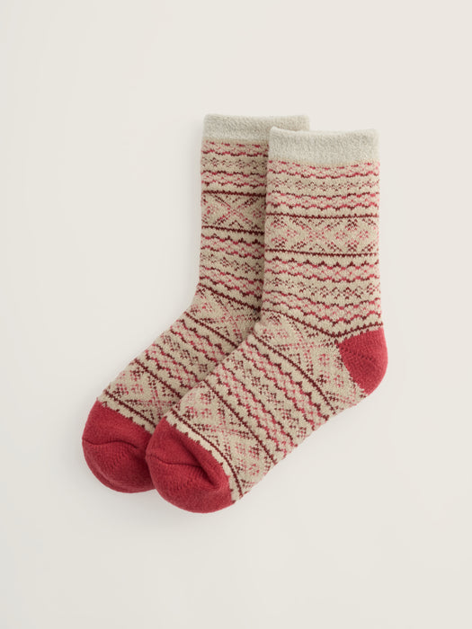 Seasalt Women's Cabin Socks In Shingle Bay Dark Rose