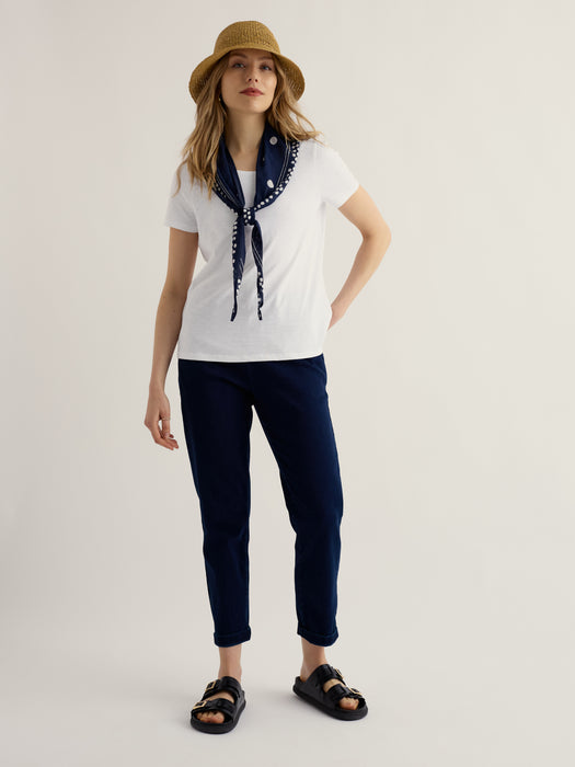 Seasalt Women's Camerance T-Shirt in GOTS-Certified Organic Cotton In Salt