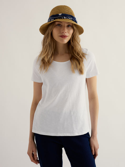 Seasalt Women's Camerance T-Shirt in GOTS-Certified Organic Cotton In Salt