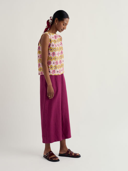 Seasalt Women's Colour Study Top In Painted Asters Chalk