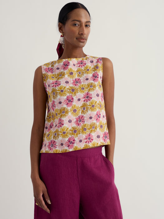 Seasalt Women's Colour Study Top In Painted Asters Chalk