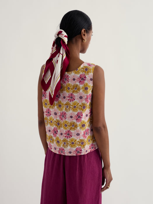 Seasalt Women's Colour Study Top In Painted Asters Chalk