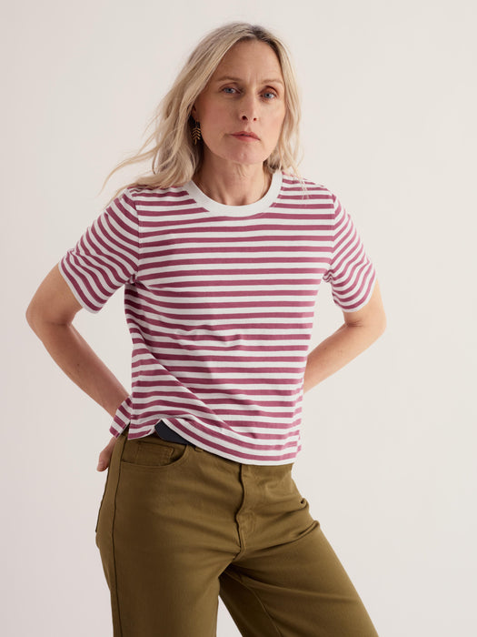 Seasalt Women's Copseland Organic Cotton T-Shirt In Mini Cornish Chalk Rosa
