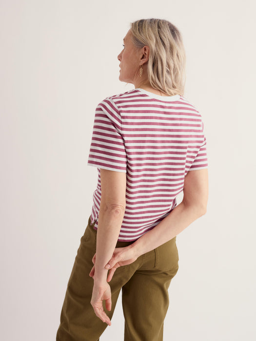 Seasalt Women's Copseland Organic Cotton T-Shirt In Mini Cornish Chalk Rosa