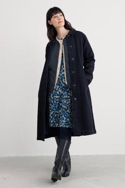 Seasalt Women's Cornish Oak Shift Dress In Pressed Plants Lichen