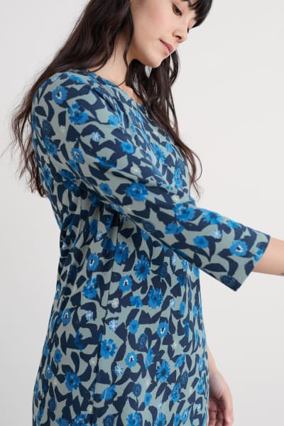 Seasalt Women's Cornish Oak Shift Dress In Pressed Plants Lichen