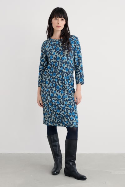 Seasalt Women's Cornish Oak Shift Dress In Pressed Plants Lichen