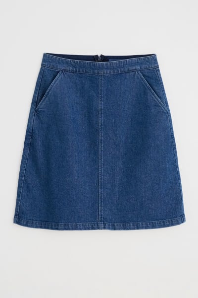 Seasalt Women's Dovetail A-Line Skirt In Mid Wash Tide