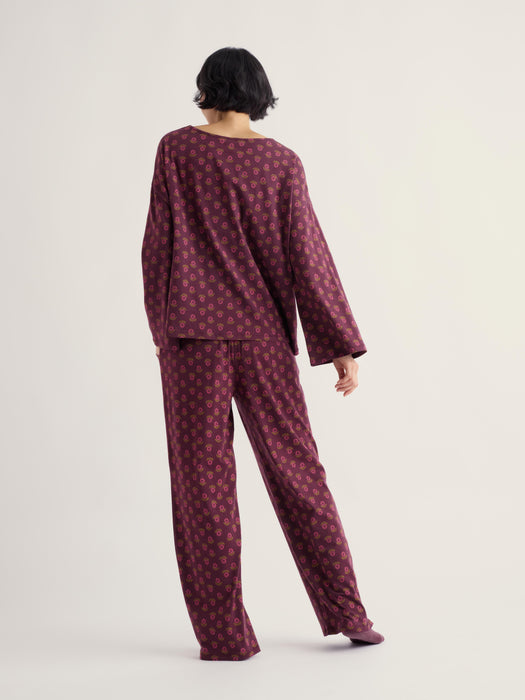 Seasalt Women's Dream Pyjamas In Dainty Flower Dark Hellebore