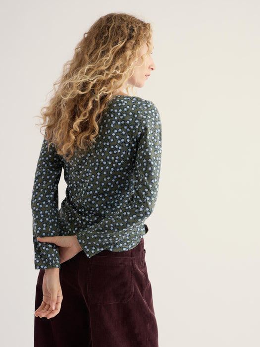 Seasalt Women's Easel Top In Sketched Buds Nori