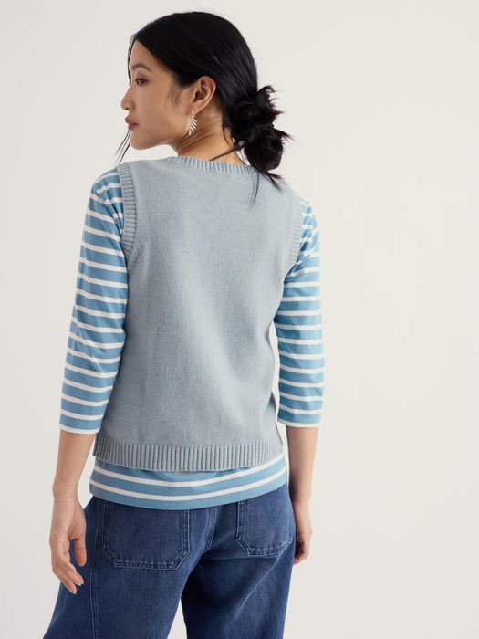 Seasalt Women's East View Knitted Vest In Limpet