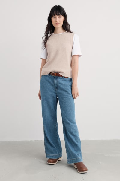 Seasalt Women's East View Knitted Vest In Parsnip