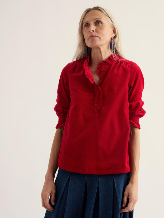 Seasalt Women's Feather Star Cord Top In Dahlia