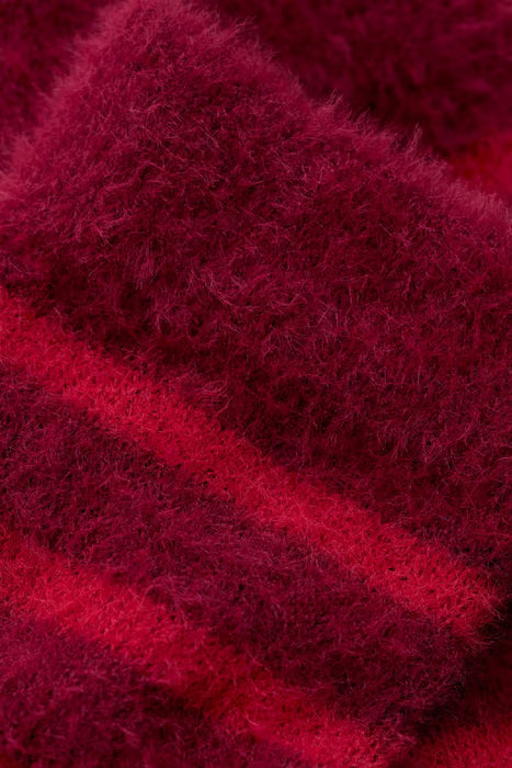 Seasalt Women's Fluffies Socks Long In Breton Flag Fireglow