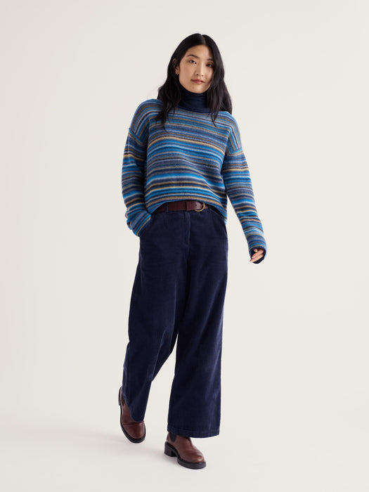 Seasalt Women's Fruity Jumper II In Ripple Marks Bright Marine Mix