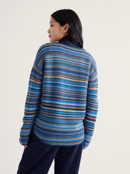 Seasalt Women's Fruity Jumper II In Ripple Marks Bright Marine Mix