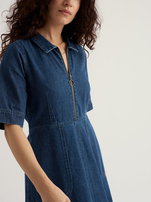 Seasalt Women's Gwenter Denim Midi Dress In Mid Wash