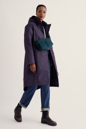 Seasalt Women's Janelle Coat In Birch Forest Loganberry