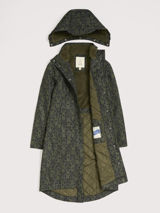 Seasalt Women's Janelle Waterproof Coat In Clay Stamp Highland