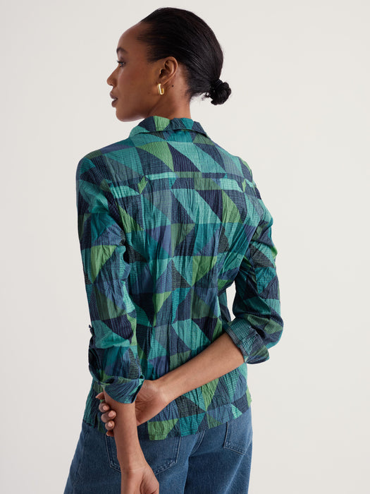 Seasalt Women's Larissa Shirt In Blanket Geo Estuary