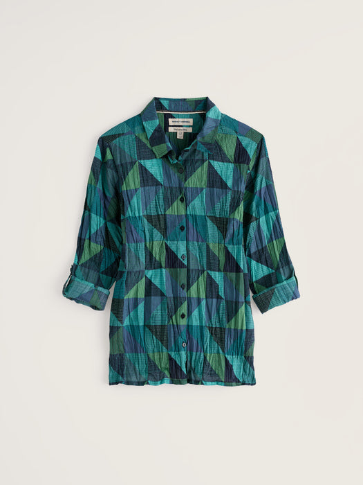 Seasalt Women's Larissa Shirt In Blanket Geo Estuary