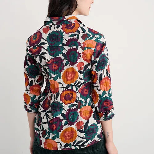 Seasalt Women's Larissa Shirt In Figurative Floral Aran