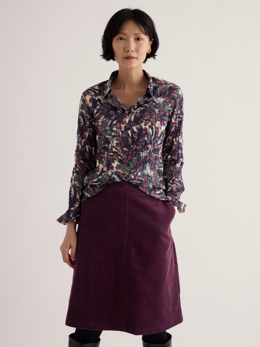 Seasalt Women's Larissa Shirt In Inky Seedheads Aran