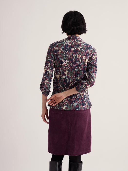 Seasalt Women's Larissa Shirt In Inky Seedheads Aran