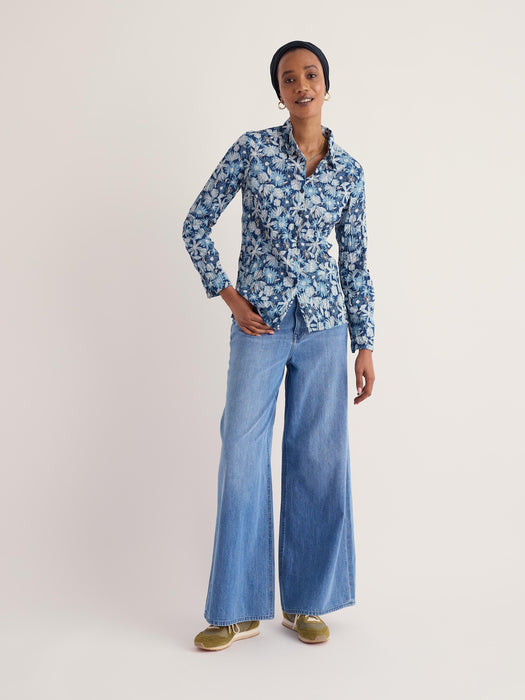 Seasalt Women's Larissa Shirt In Sketchbook Blooms Marine