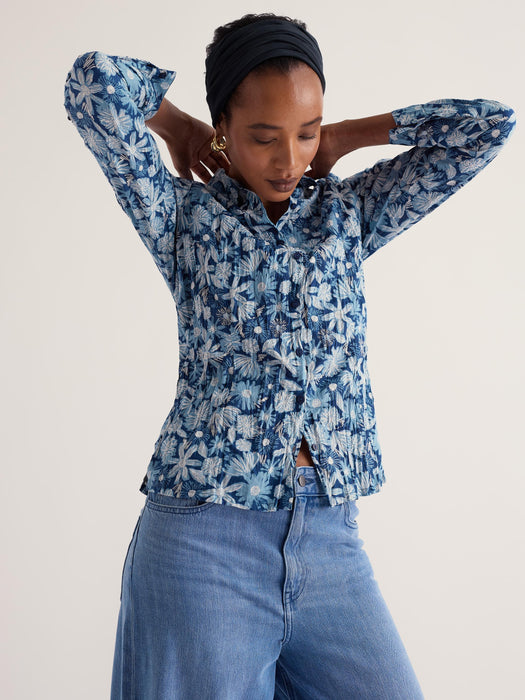 Seasalt Women's Larissa Shirt In Sketchbook Blooms Marine