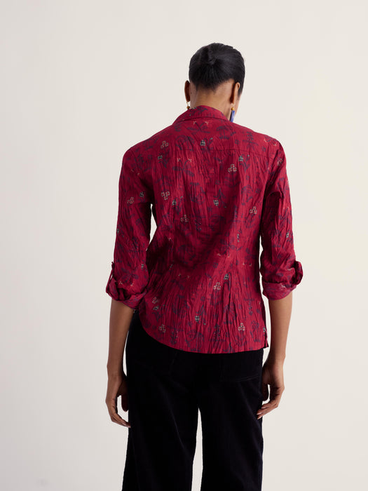 Seasalt Women's Larissa Shirt In Tapestry Flowers Dahlia