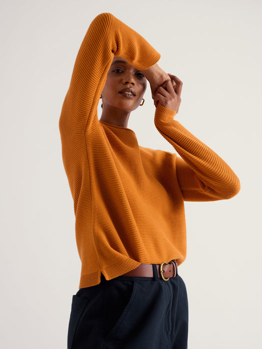 Seasalt Women's Makers Cotton Jumper In Amber