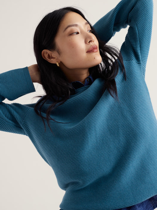Seasalt Women's Makers Cotton Jumper In Cadet