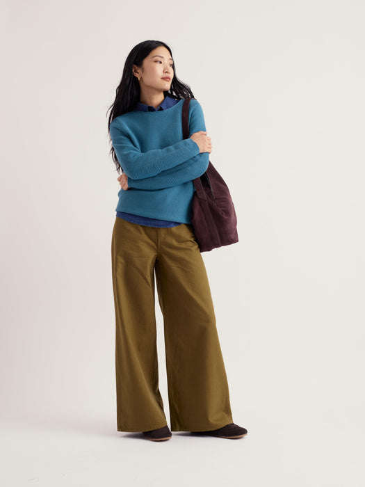 Seasalt Women's Makers Cotton Jumper In Cadet
