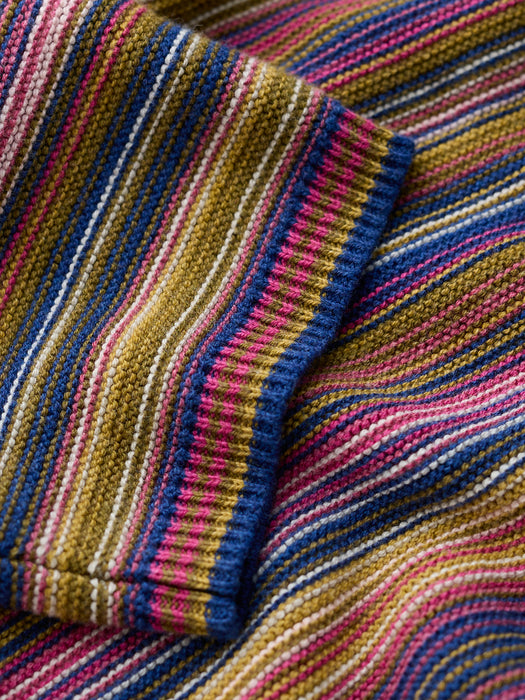 Seasalt Women's Makers Cotton Jumper In Ripple Marks Fern Moss Multi