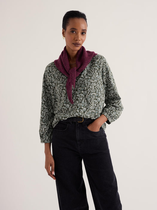 Seasalt Women's Mallow Top In Painted Seaweed Nori