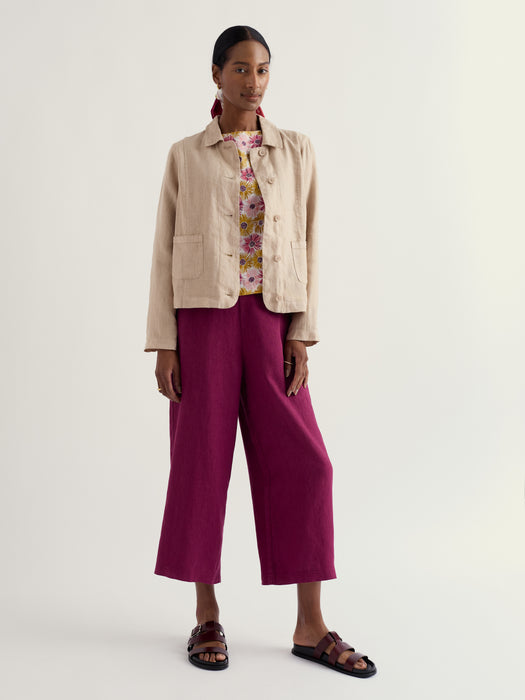 Seasalt Women's Merrivale Linen Culottes In Dark Freesia
