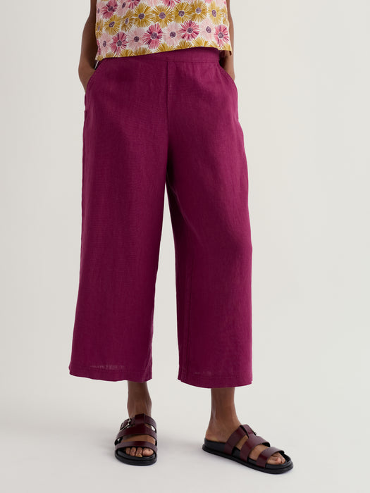 Seasalt Women's Merrivale Linen Culottes In Dark Freesia