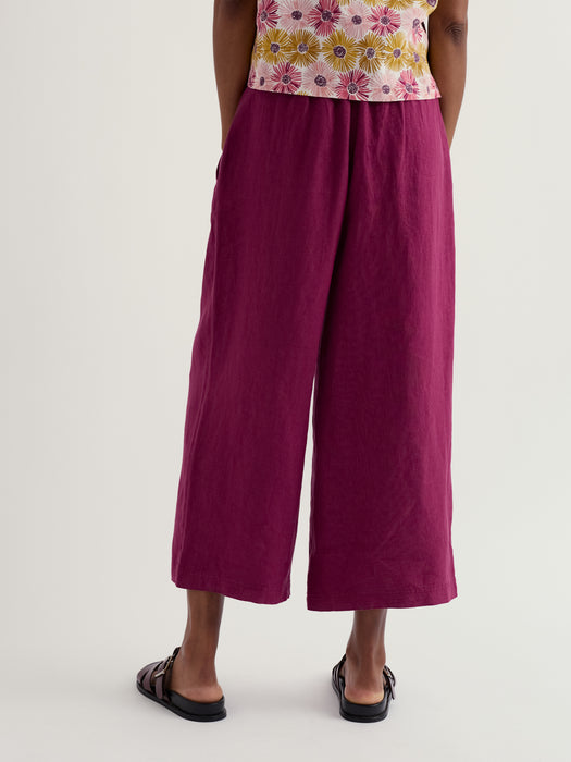 Seasalt Women's Merrivale Linen Culottes In Dark Freesia