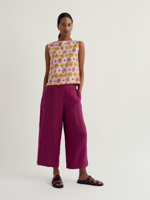 Seasalt Women's Merrivale Linen Culottes In Dark Freesia