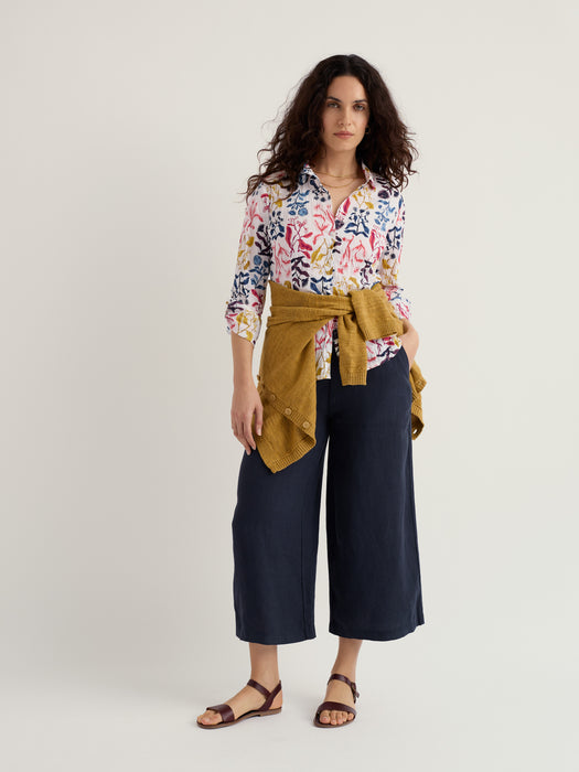 Seasalt Women's Merrivale Linen Culottes In Maritime