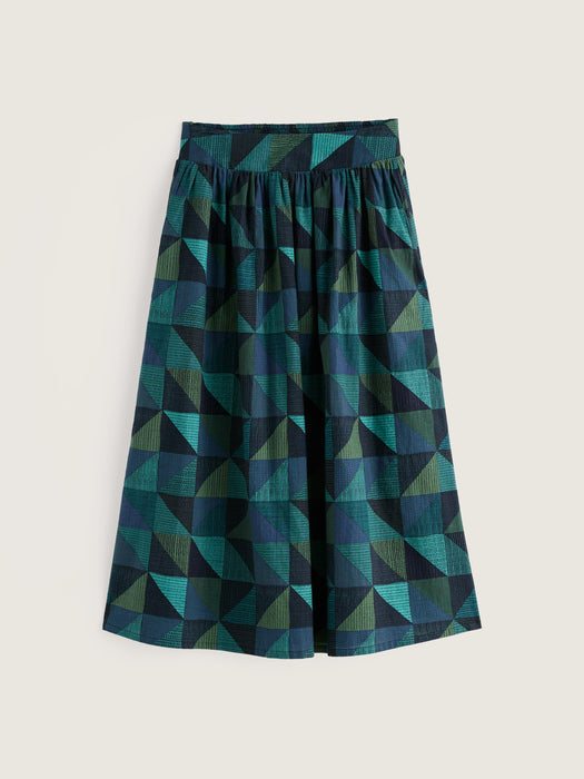 Seasalt Women's Mevagissey Midi Skirt In Blanket Geo Estuary