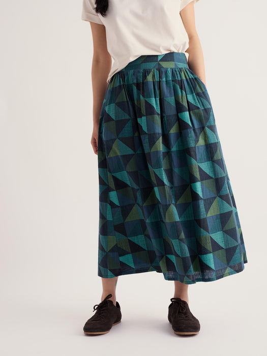 Seasalt Women's Mevagissey Midi Skirt In Blanket Geo Estuary