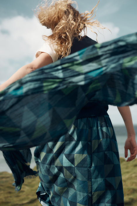 Seasalt Women's Mevagissey Midi Skirt In Blanket Geo Estuary
