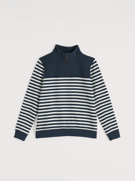Seasalt Women's Navigation Sweatshirt In Mini Cornish Maritime Chalk